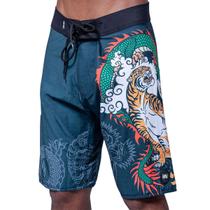 Bermuda Chronic Elastano Tattoo Oriental Cor:PretoTamanho:44