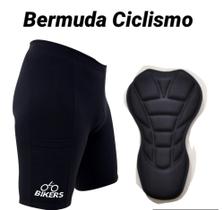 Bermuda Ciclismo Bikers Speed Mtb Forro 3d Com 2 Bolsos Acolchoada G