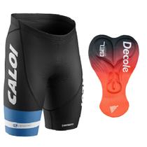 Bermuda Ciclismo Forro Gel D80 Preto Mtb Bike Shorts Caloi