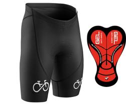 Bermuda Ciclismo Forro Gel D80 Preto Mtb Shorts Bike Forever