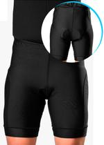 Bermuda Ciclismo Masculina Acolchoada com Proteção UV 50 Preto Bike Elite