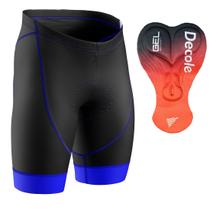 Bermuda Ciclismo Masculina de Compressão com Forro Gel D80 MPRO Preto