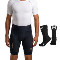 Bermuda ciclismo masculina Free Force Performance Gel + meia Bermuda ciclismo masculina Free Force Performance Gel + meia