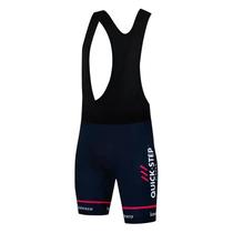 Bermuda Ciclismo Masculina Quick Step 2025 Azul Respirável Em Lycra Para MTB E Estrada - Esportes De