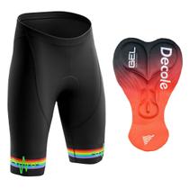 Bermuda Ciclismo Pink Floyd Forro Gel D80 Preto Mtb Bike