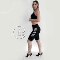 Bermuda Ciclista com Listras Esporte Academia Ginástica PINA