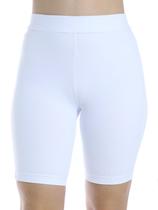 Bermuda Ciclista Feminina Anistia Fitness Academia Branca