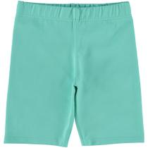 Bermuda Ciclista Infantil Feminina Verde Lisa Básica Escola Malwee