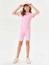Bermuda Ciclista Infantil Menina Rosa Cinti