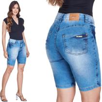 Bermuda Ciclista Jeans Feminina HNO Azul Premium Bermuda Ciclista Jeans Feminina HNO Azul Premium