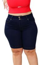 Bermuda Ciclista Plus Size Cintura Alta