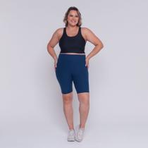 Bermuda Ciclista Plus Size Empina Bumbum Cós Alto Anticulote Alta Compressão