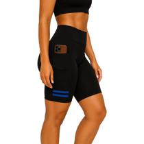 Bermuda Ciclista Suplex Bolso Não Fica Transparente Cós Alto