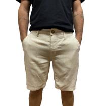 Bermuda Colcci Linho Alfaiataria Bege Bear