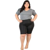Bermuda com Bolsos Plus Size Neoprene Feminina Catwalk