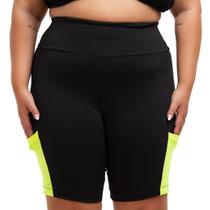 Bermuda Com Lycra Academia Feminina Plus Size Com Bolso + Short Tactel Moda Praia Verão 2024