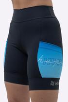 Bermuda Compressão Feminina HUPI Longa Colors Azul Bermuda Compressão Feminina HUPI Longa Colors Azul