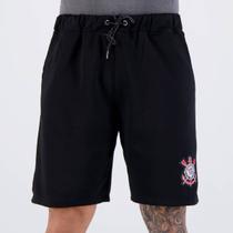Bermuda Corinthians Embroidery Preta Bermuda Corinthians Embroidery Preta