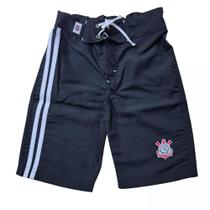 Bermuda Corinthians Infantil Preta Board Oficial