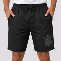 Bermuda Corinthians Logo Bordado All Black Bermuda Corinthians Logo Bordado All Black