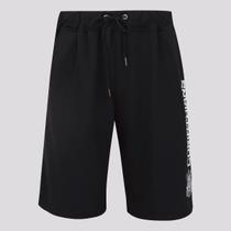Bermuda Corinthians Moletom Mono Preta Bermuda Corinthians Moletom Mono Preta