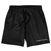 Bermuda Corrida Masculina Elastano Premium Preta WSS Caminhada