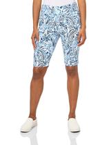 Bermuda Cortos Gloria Vanderbilt Amanda Plata Sintético Talla 10