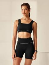 Bermuda Cós Alto Sem Costura Preto