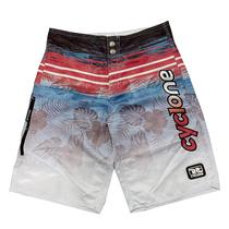 Bermuda Cyclone Tactel Branca e Azul 020121410