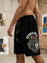 Bermuda Cyclone Veludo Reggae Lion Cor:PretaTamanho:GG