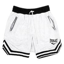 Bermuda De Basquete Casual Masculina De Verão Em Malha Respirável EVERLAST Fitness Calças Largas