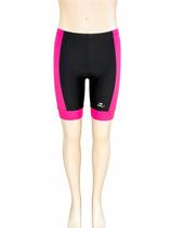Bermuda de Ciclismo Feminina Com Forro em Espuma Realtex 1341 - Bermuda preta com rosa:P Bermuda de Ciclismo Feminina Com Forro em Espuma Realtex 1341 - Bermuda preta com rosa:P
