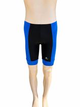 Bermuda de Ciclismo Masculina Com Forro em Espuma Realtex Bermuda due pro preta e azul P