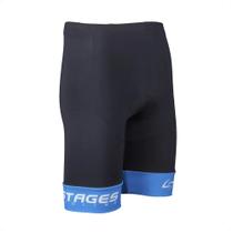 Bermuda de Ciclismo Stages Masculina Tam. G Preto Forro Bidensidade Proteção UV50+ Confortável Atrio - VB063