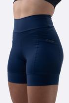 Bermuda de Compressão Feminina HUPI Run Curta Azul Marinho Bermuda de Compressão Feminina HUPI Run Curta Azul Marinho