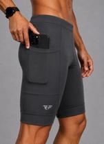 Bermuda De Compressão Masculina Com Bolso Corrida