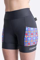 Bermuda de Compressão para Corrida HUPI Run Hippie Feminina Curta Bermuda de Compressão para Corrida HUPI Run Hippie Feminina Curta
