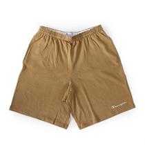 Bermuda de Moletom Champion Mini Script Logo INK Caqui