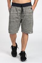 Bermuda de Moletom Desert Com Cós De Ribana Preto