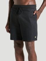 Bermuda De Moletom Hurley Diagonal Original Preto Com Bolsos Bermuda De Moletom Hurley Diagonal Original Preto Com Bolsos