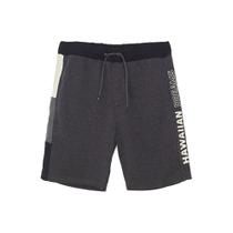 Bermuda de Moletom Masculina Black Melange 7495A - HD