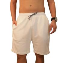 Bermuda de Moletom Masculina Off White