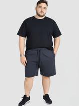 Bermuda de Moletom Plus Size Masculino Cinza Shorts de Moletom Plus Size Homem Bermuda