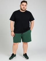 Bermuda de Moletom Plus Size Masculino Verde Shorts de Moletom Plus Size Homem Bermuda Tamanho Grande
