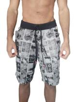 Bermuda de moleton com estampa