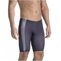 Bermuda de natação elite preta e chumbo kauna swim