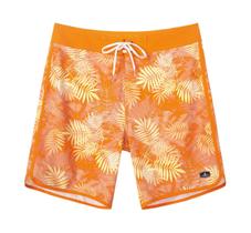Bermuda de Praia SURF CUZ com Elastano 4-Way Stretch Laranja Palmeira 32