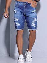 Bermuda Destroyed Masculina Pit Bull Jeans Ref 83559