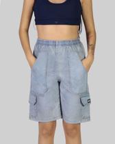 Bermuda DR7 Street Cargo Jeans Vintage - Azul Bermuda DR7 Street Cargo Jeans Vintage - Azul