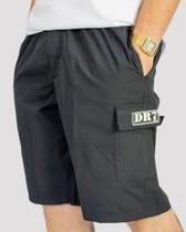 Bermuda DR7 Street Cargo Logo Hidrante - Preta